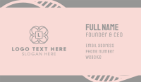 Minimalist Floral Lettermark Business Card