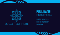 Blue Snowflake Business Card Design