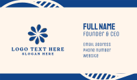 Blue Dandelion Flower  Business Card Design