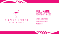 Pink Flamingo Silhouette Business Card Image Preview