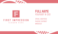 Modern Feminine F Business Card Image Preview