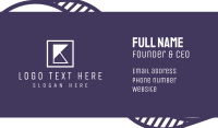 Geometric K Letter Brand Business Card Design