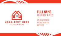 Red Duplex House Business Card