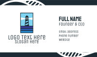 Seaside Lighthouse Business Card Design