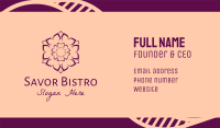 Purple Flower Hexagon Business Card
