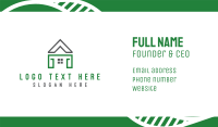 Grey Green House Business Card