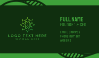 Green Mandala Star Business Card Design