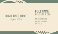 Green Spa Wordmark Business Card