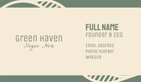 Green Spa Wordmark Business Card Image Preview