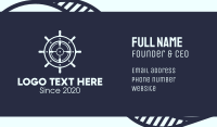 Maritime Steering Wheel Crosshair Business Card