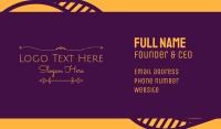 Luxurious Elegant Text Business Card Design