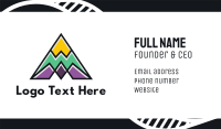 Multi Color Triangle Mountain Business Card