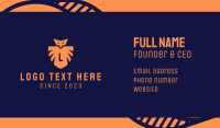 Owl Shield Letter Business Card Design