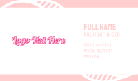 Pinkish Business Card example 1