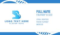 Blue Cloud Letter B Business Card
