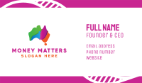 Multicolor Australia Business Card
