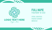 Organic Teal Vines Business Card