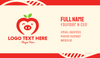 Happy Fruit Pig Business Card Design