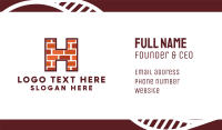 Brick Letter H Business Card Design