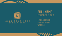 Gold Square Letter Business Card Design