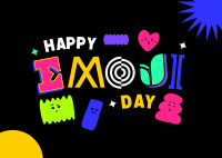 Emoji Day Blobs Postcard Image Preview