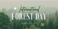 Minimalist Forest Day Twitter Post