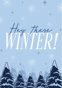 Hey There Winter Greeting Flyer