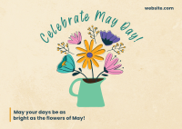 May Day in a Pot Postcard