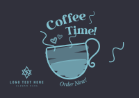 Coffee Time Postcard Design