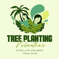 Minimalist Planting Volunteer Linkedin Post