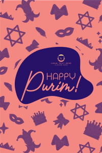 Purim Symbols Pinterest Pin Design