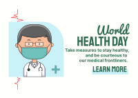 Doctor Health Day Postcard