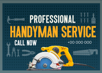 Professional Handyman Services Postcard Design