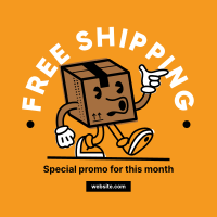 Shipped By Cartoon Instagram Post Design