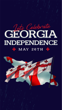 Let's Celebrate Georgia Independence Facebook Story Design