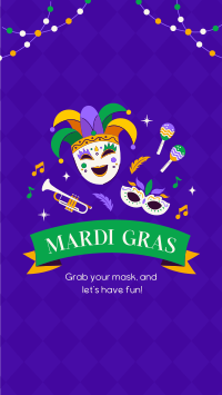Mardi Gras Celebration Facebook Story