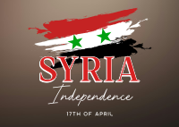 Syria Independence Flag Postcard