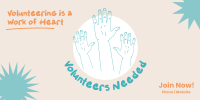 Volunteer Hands Twitter Post