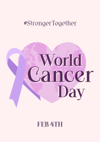 World Cancer Day Heart Poster