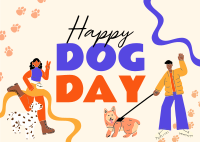 Doggy Greeting Postcard Design