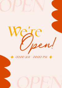 We're Open Now Poster