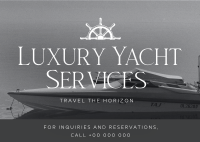 Luxury Yacht Services Postcard Image Preview