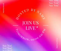 Join Us Live Gradient Facebook Post