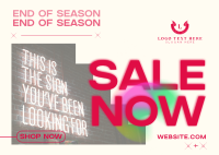 End of Season Sale Postcard