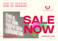 End of Season Sale Postcard