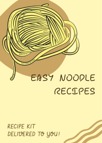 Raw Noodles Illustration Flyer