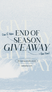 End Season Giveaway TikTok Video