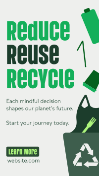 Reduce Reuse Recycle Waste Management Instagram Story