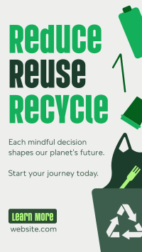 Reduce Reuse Recycle Waste Management Facebook Story