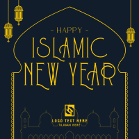 Elegant Muharram Greeting Linkedin Post Design